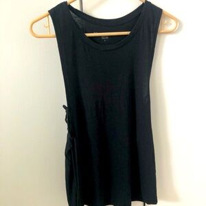 Beyond Yoga Side Tie Black Tank Medium